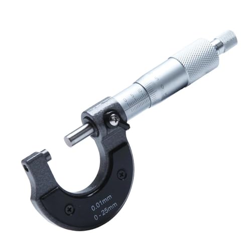 マイクロメートル、 1PC ポータブル外径マイクロメーター スパイラルマイクロメーター マイクロメーターキャリパー クリアスケール付き高精度測定