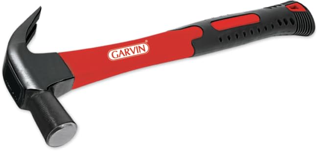 GARVIN Tools Professional Carbon Steel Claw Hammer With Fiberglass Handle - Drop Forged, Ergonomic Comfortable Grip Handle 800grams 28oz (B0CBFJ6PJZ) Amazon Price History, Amazon Price Tracker