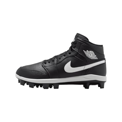 Jordan 1 Retro MCS Men's Baseball Cleats (AV5354-011, Black/White) Size 12