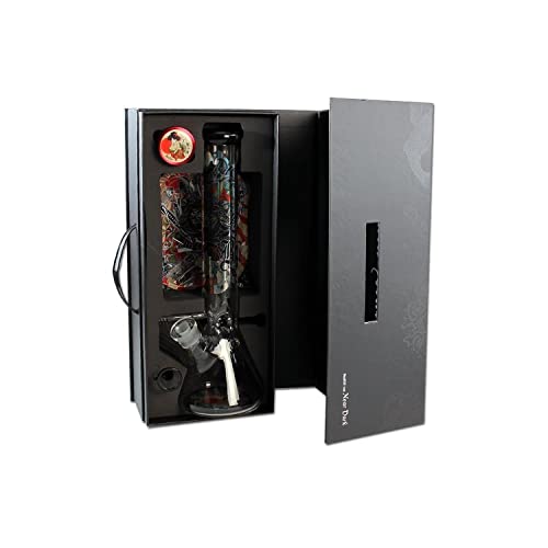 Black Leaf Ronin und Geisha Bong Koffer-Bong H: 40cm WS: 7-9mm SET – Bild 4