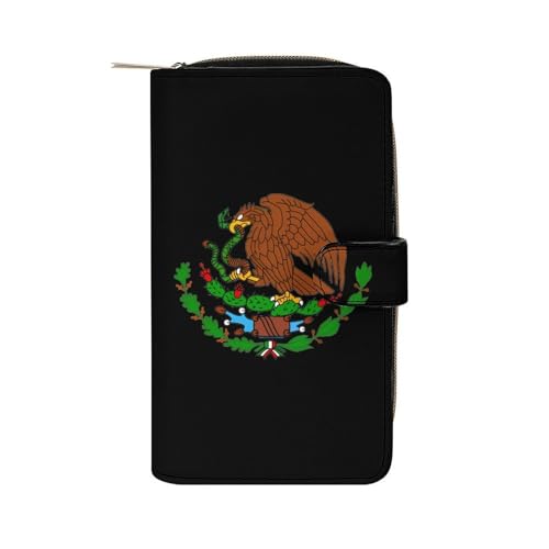 Mexican Flag Symbol Long Wallet for Women Men Purses Coin Pouch Credit Card Holder Organizer
