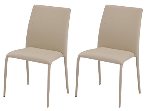 あずま工芸 スタッキングチェア リンク 2脚セット ベージュ色 TDC-9336*2