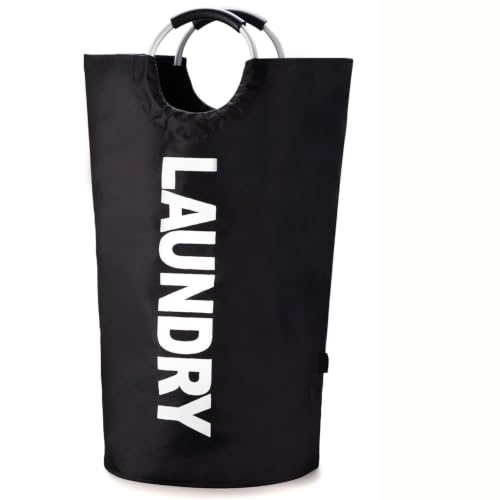 90L Large Laundry Bag Foldable Clothes Hamper with Aluminum Handl...