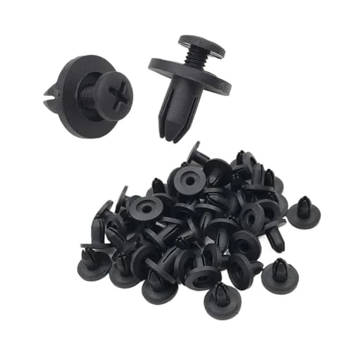 HCBCPVLAA(売店) 10/20/50個 6mm 自動車バンパーファスナー クリップ穴 リベット リテーナー プッシュエンジンカバー 車ドアバンパーカバーファスナー ホンダに適合(50PCS)