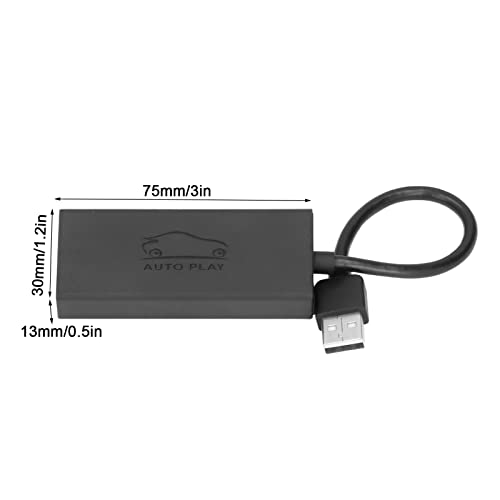 Aramox Adaptador de carplay sem fio, adaptador sem fio USB Carplay Dongle ABS preto universal para I