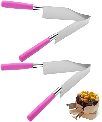 CHQLPBF 2pcs Cake knife slicer,Stainless Steel Cake Server,pie server,cake cutter,for Birthday party Wedding and all the Events,Cakes, Pie, Desserts and Pizza