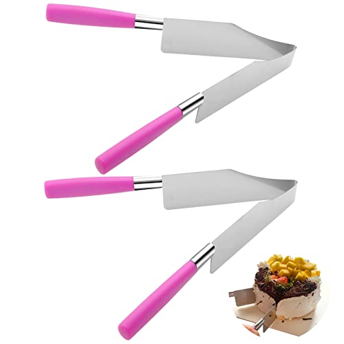 Chqlpbf 2Pcs Cake Knife Slicer,Stainless Steel Cake Server,Pie Server,Cake Cutter,For Birthday Party Wedding And All The Events,Cakes, Pie, Desserts And Pizza #TOP21