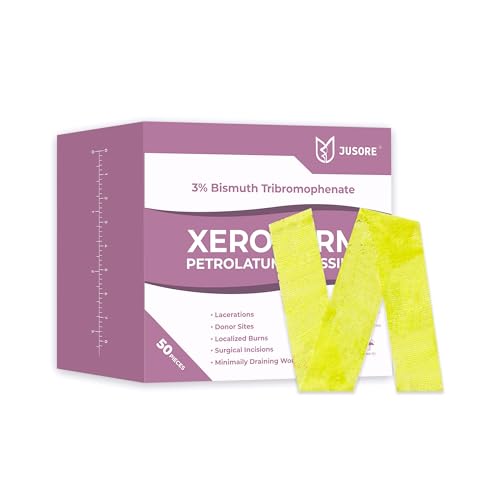 Medical Xeroform Petrolatum Dressing 1"x8" - 50 Packs Non Stick Gauze