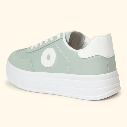 Image of YOHO Chunky Sneakers for Women | Canvas Upper, Cushioned Insoles & Lightweight Casual Shoes for Everyday wear | CAS 105