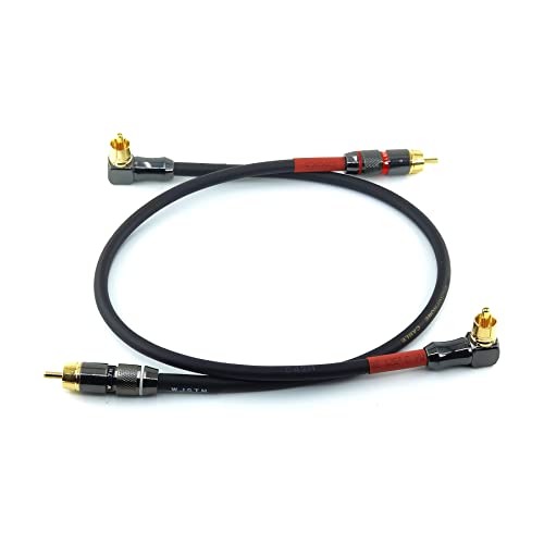 Cable de subwoofer RCA de ángulo recto para conectar tu HDTV a amplificadores de salón 3