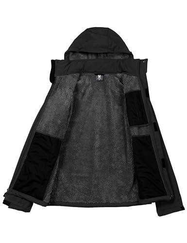 Little Donkey Andy Jaqueta masculina quente de inverno softshell para esqui, neve, à prova de vento,