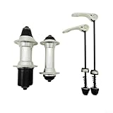 Photo Gallery set mozzo posteriore e anteriore con sgancio rapido per biciclette con freno a v, 32 fori per raggi, adatto per cassette da 7 a 10 velocità, posteriore da 135 mm, anteriore da 100 mm, in lega di Photo Gallery set mozzo posteriore e anteriore con sgancio rapido per biciclette con freno a v, 32 fori per raggi, adatto per cassette da 7 a 10 velocità, posteriore da 135 mm, anteriore da 100 mm, in lega di