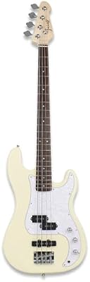 Fojill Full Size Electric Bass Guitar with Maple Neck and Gig Bag