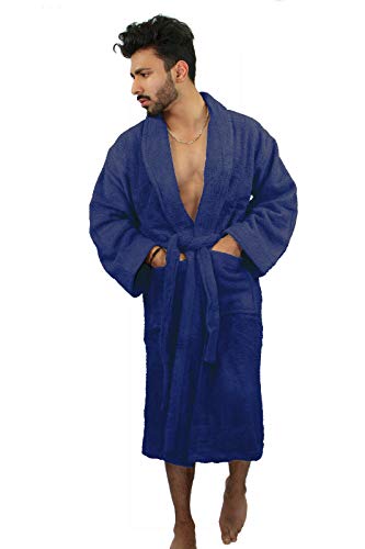 KB Tradax - Albornoz de Calidad de Hotel, 400 g/m², para Mujer, Hombre, 100% algodón, Muy Suave Azul Azul Marino S/M