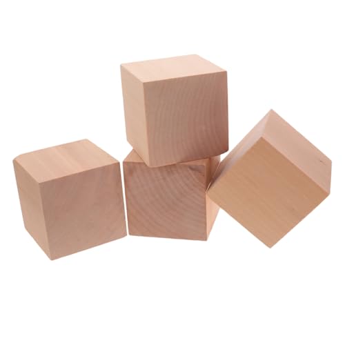Healeved �ؐ��������L���[�u�u���b�N4pcs 6cm�����`�؂̗����� �󔒖؍H�i �n���͑��i �A�[�g �N���t�g�p�����^�щ\�Ȍy�ʃp�Y��