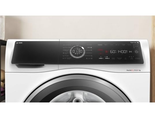 Bosch WNC254A0FR, Serie 8, Waschtrockner, freistehend, 10,5 kg, 1400 U/min, weiß