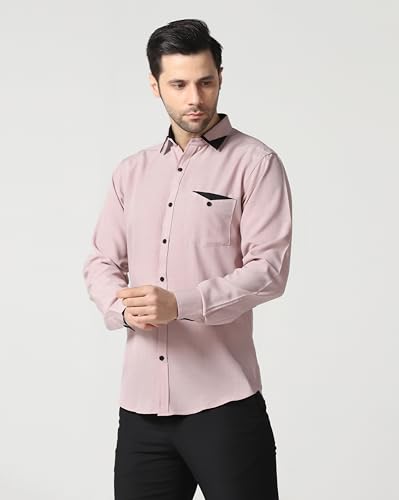 Image of TAGDO Men's Full Sleeve Shirt | Pocket Design and Spread Collar Shirt for Man (2054)