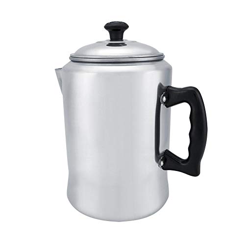 Haofy Aluminum Alloy Coffee Maker Pot Percolator Tea Kettle Stove Top With Lid Silicone Cool Grip #TOP5