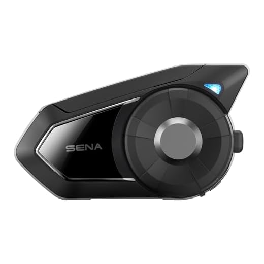 Sena 30K Motorcycle Bluetooth Headset Mesh Communication System, Black, Single Pack with HD Speakers