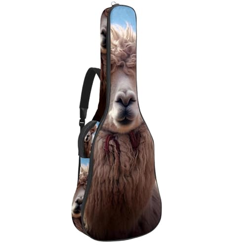 Sac pour guitare acoustique 101,6 cm imperméable à motif alpaga mignon