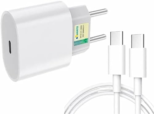 Cabo Tipo Usb-C-Usb-C 1m + Fonte Carregador Turbo 20W Android Rápido 3.1A Bivolt Compatível Sansung