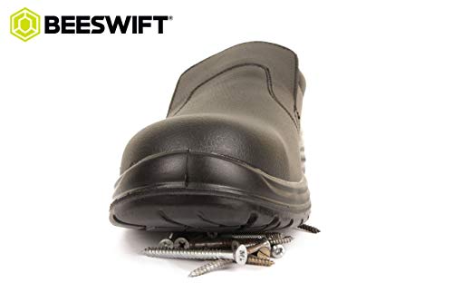 Beeswift Micro-Fibre Steel Toe S2 Slip-On Shoe 1Pr Black 13 CF83313 - 6