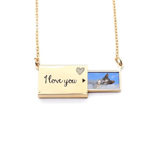 Collier avec pendentif enveloppe animal de compagnie M pendentif ouvrant et chaîne ajustable