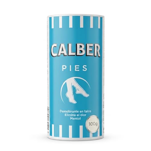 CALBER Desodorante Pies 100 g – Talco para Pies – Antibacteriano – Mentol