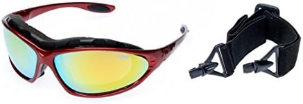 Occhiali Da Ciclismo Ravs Bianchi - Lenti Grigie In Policarbonato, Antiappannamento E Protezione UV