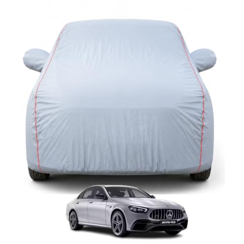 Image of Premium Car Cover for Mercedes AMG E53 Model | Waterproof, UV & Dust Protection | Mirror & Antenna Pocket | Triple Stitched, Soft Inner Lining, Belt & Buckle (Dark Grey)