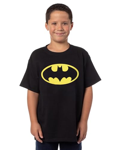 DC Comics Batman T-Shirt Boys' Bat Symbol Logo Design Kids Tee