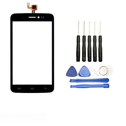 Visiodirect® Vitre écran Tactile Compatible avec Wiko Lenny Noir+ Kit Outils