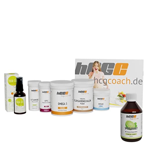 hCGC® Das Original Basispaket mit Push-it Aktivator Spray| Original SpeedBoost Getränkekonzentrat | 30 Tage Nahrungsergänzungen | 21 Tage Stoffwechselkur + 9 Tage geschenkt | (Limette-Minze) Cover