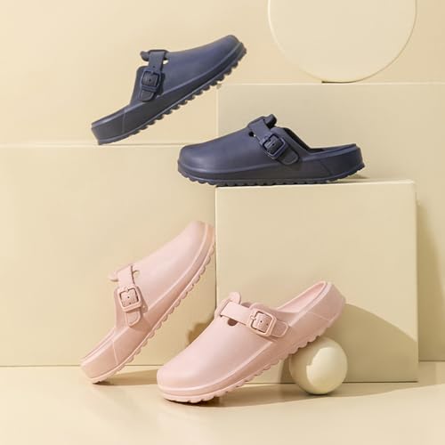 Image of Arch Support Nurse Clogs for Women and Men, Adjustable Buckle Mules Non Slip Work Shoes Chef Garden Sandals, Slip-On Cushion Slippers Slides
