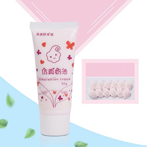 Amagogo 6Pcs Simulation Whipped Cream Glue Set DIY Phone Case Making, 50ml Imitation Cream Glue Assorted Color Handmade for Phone Shell, Hair Clip, Style C