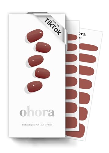ohora Semi Cured Gel Nail Strips | Brown, Solid | N Brick