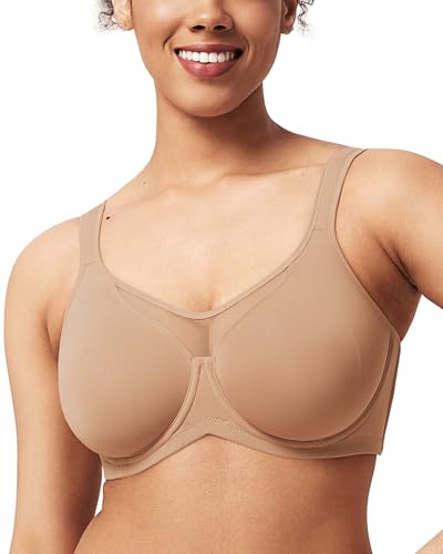Image of HSIA Minimizer Bras for Women Plus Size, Full Coverage Coolcomfort T Shirt Unlined Bra with Underwire for Heavy Breast