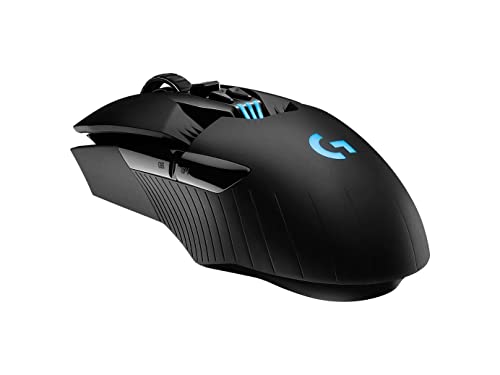 Logitech G Mouse para jogos sem fio Lightspeed 903, sensor Hero 16K, 16000 DPI, RGB, leve, botões programáveis, vida útil da bateria de 140 horas, recarregável, ambidestro, PC/Mac, preto glide