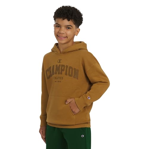 Image of Champion boys Graphic Hoodie Pullover Sweatshirt for Kids With Stylish Embellishments