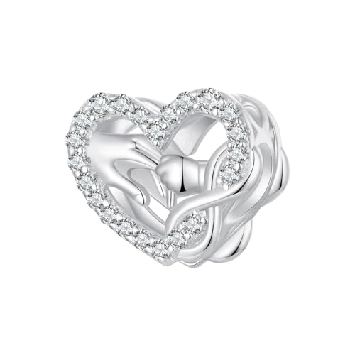 Abalorios colgantes plata ley 925 la palabra calidez la familia eterna pulseras collares cumpleaños mujer