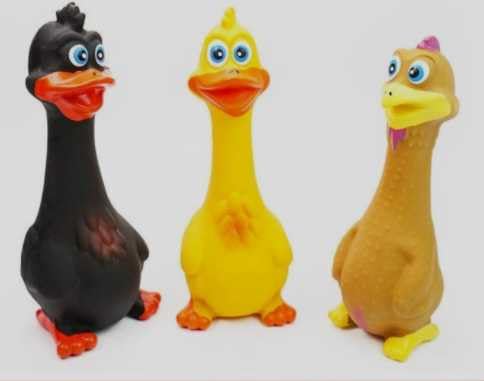 DUINIU 3 Pezzi di Anatre in Lattice, Pulizia dei Molari degli Animali Domestici, Giocattoli Divertenti E Noiosi, Adatti per Giochi Interattivi Interni Ed Esterni.