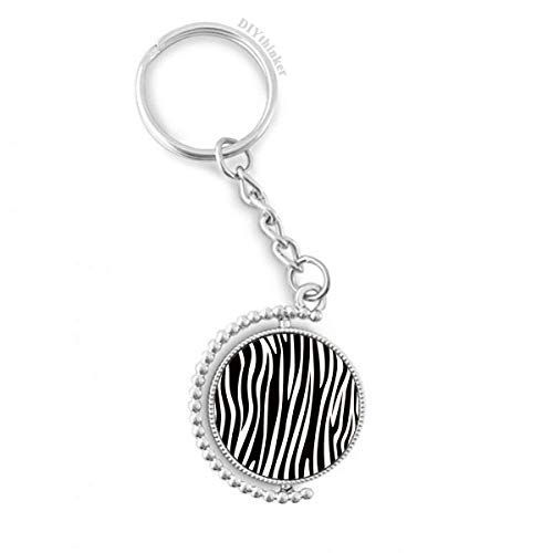 Keyholder rotatif motif blanc noir anti-perte de 1,2 pouce x 3,5 pouces multicolore