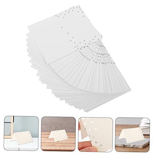 Zerodeko 100 Unidades Cartão de mesa hot stamping de bolinhas cartão de mesa de casamento cartões de
