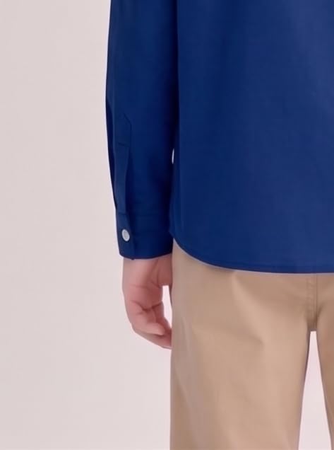 Image of Shirt for Kids | Long Sleeve Club Collar Shirts | Formal and Casual Wear | Stylish Solid Shirt for Boys and Girls | Regular Fit Buttoned and Chest Pocket