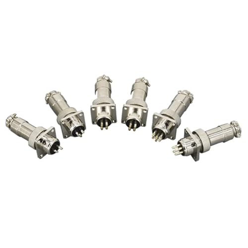 Conector GX12-2P DF12 cuadrado para chasis y paneles de 12mm