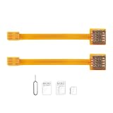 for CPE Wireless Routers Mini Walkman WiFi Devices, Nano to Micro Sim Card Extension Cable Adapter Extender FPC Cable Test Board Circuit Board Reader Length 3.9in/10cm (2pcs)