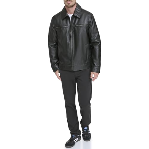 DOCKERS Men's James Faux Leather Jacket4