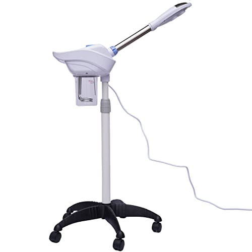 Soin en profondeur Vapeur facial 750 W avec fonction ozone, buse rotative à 360 °, support réglable, appareil à vapeur, pour salon et maison, sauna facial, hydratant et soins de la peau