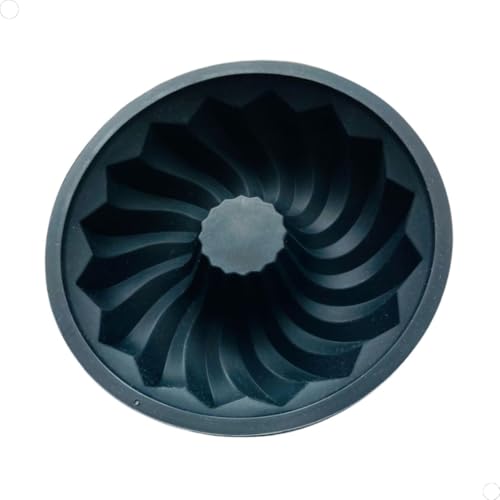 Forma Redonda de Silicone Preta para Pudim e Bolo