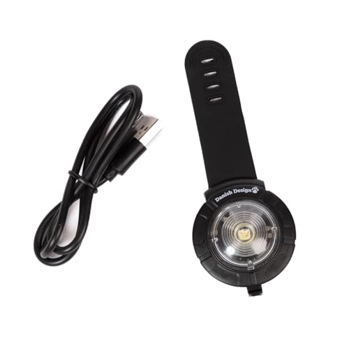 Danish Design Dog Coat Safety Light White - Clip-On, Waterproof, Rechargeable LED for Coats & Collars - Image 2